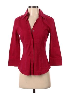 Express Design Studio Red Button Down Shirt
